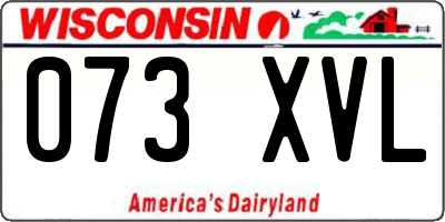 WI license plate 073XVL