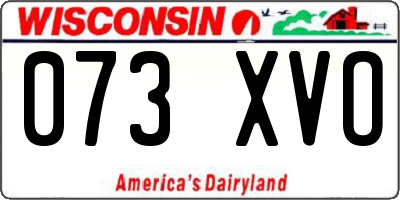 WI license plate 073XVO