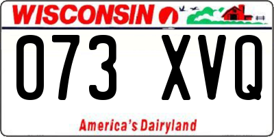 WI license plate 073XVQ