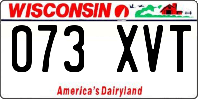 WI license plate 073XVT