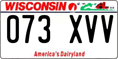 WI license plate 073XVV