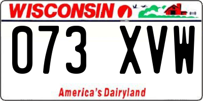 WI license plate 073XVW