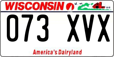 WI license plate 073XVX