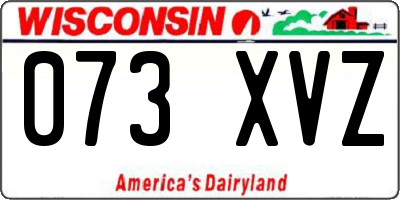 WI license plate 073XVZ