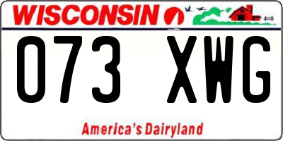 WI license plate 073XWG