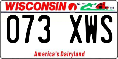 WI license plate 073XWS