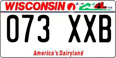 WI license plate 073XXB