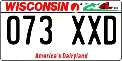 WI license plate 073XXD
