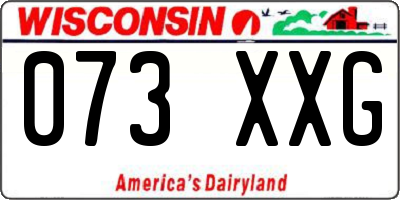 WI license plate 073XXG