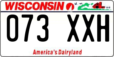 WI license plate 073XXH