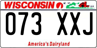 WI license plate 073XXJ