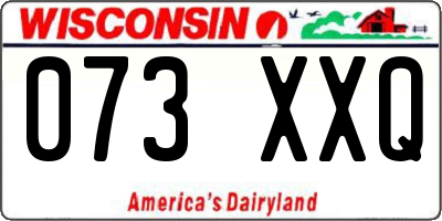 WI license plate 073XXQ