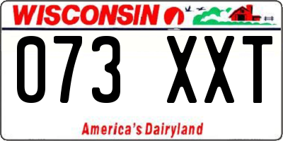 WI license plate 073XXT