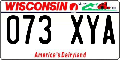 WI license plate 073XYA