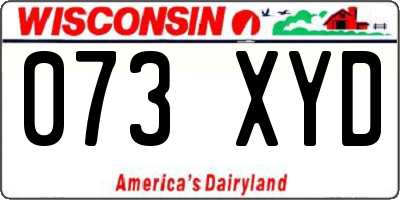 WI license plate 073XYD