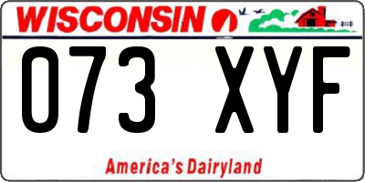 WI license plate 073XYF