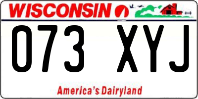 WI license plate 073XYJ