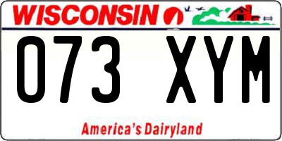 WI license plate 073XYM