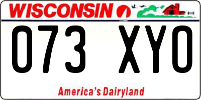 WI license plate 073XYO