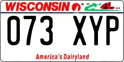 WI license plate 073XYP