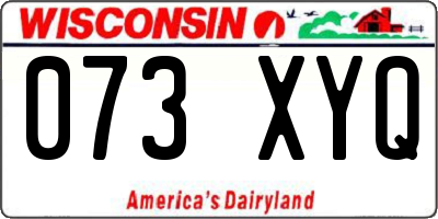 WI license plate 073XYQ