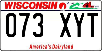 WI license plate 073XYT