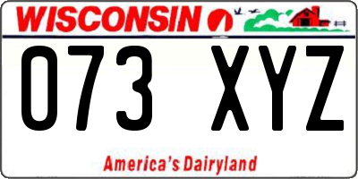WI license plate 073XYZ