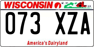 WI license plate 073XZA