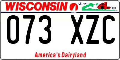 WI license plate 073XZC