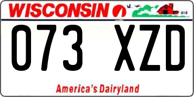 WI license plate 073XZD