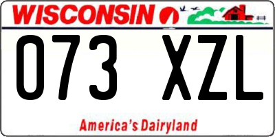 WI license plate 073XZL