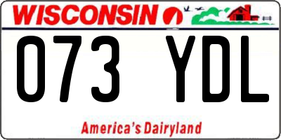 WI license plate 073YDL