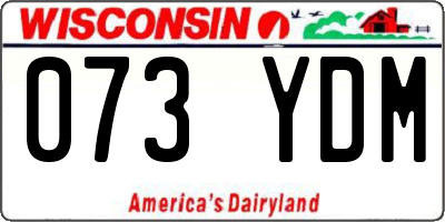 WI license plate 073YDM