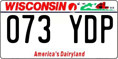 WI license plate 073YDP