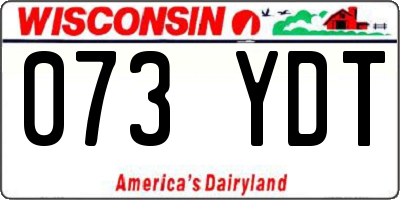 WI license plate 073YDT