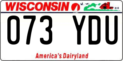 WI license plate 073YDU