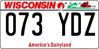 WI license plate 073YDZ