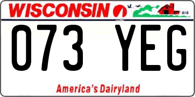 WI license plate 073YEG