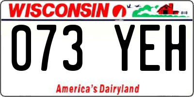 WI license plate 073YEH