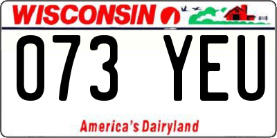 WI license plate 073YEU