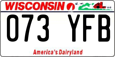 WI license plate 073YFB