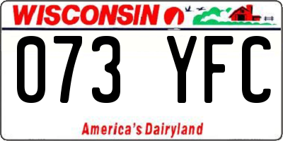 WI license plate 073YFC