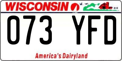 WI license plate 073YFD