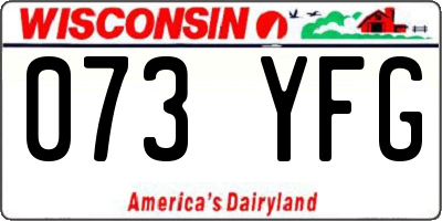WI license plate 073YFG