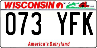 WI license plate 073YFK