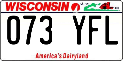 WI license plate 073YFL