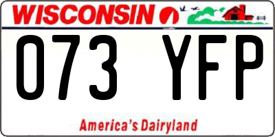 WI license plate 073YFP