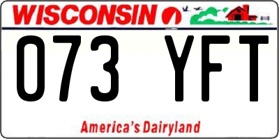 WI license plate 073YFT