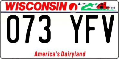 WI license plate 073YFV
