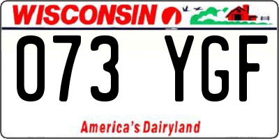 WI license plate 073YGF